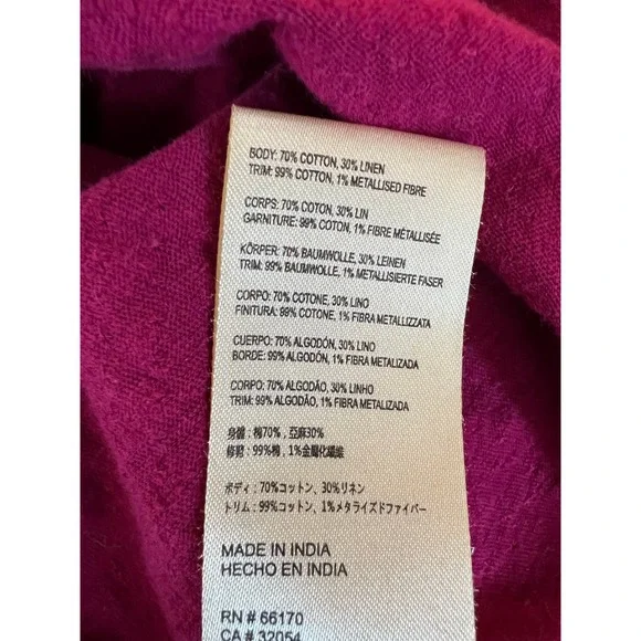 Anthropologie Caroline ruffled babydoll top Raspberry (XS) - Picture 9 of 9